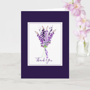 Cartão Watercolor Lavender Bouquet