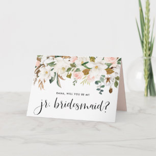 Cartão Watercolor Magnolia Cotton Garland Jr. Bridesmaid