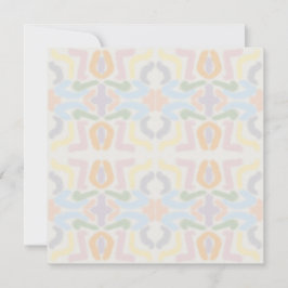 Cartão Watercolor Pastel Brushstrokes On Cloud White