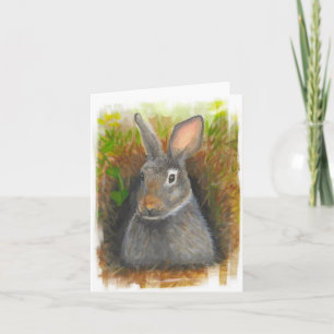 Cartão Watercolor Rabbit Note Card