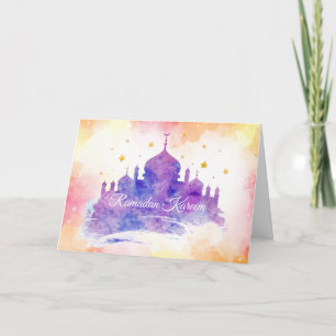 Cartão Watercolor Ramadan Kareem Greeting Card