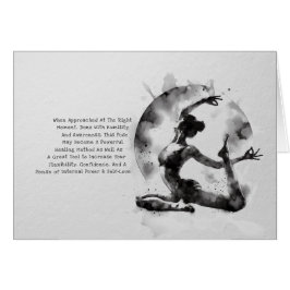 Cartão Watercolor Yoga Reiki - Pose Rei Pigeon De Uma Per