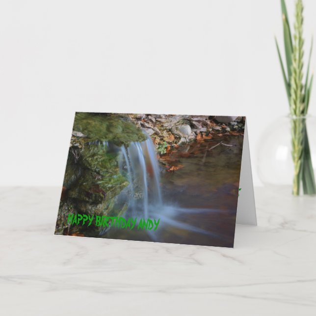 Cartão Waterfall Birthday Card (Frente)