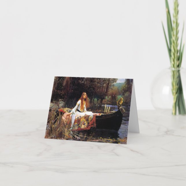 Cartão Waterhouse A Lady of Shalott Note Card (Frente)