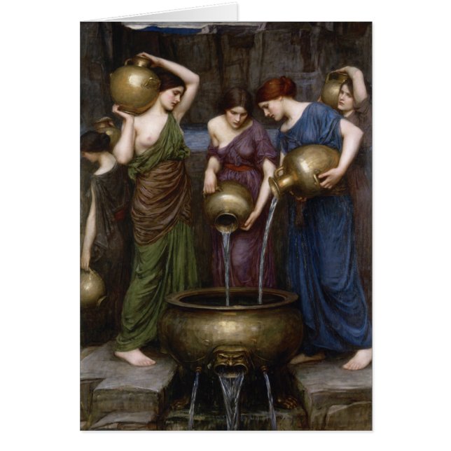 Cartão Waterhouse Danaides PreRaphaelite Art (Frente)