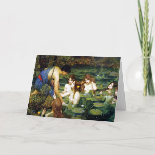 Cartão Waterhouse Hylas and the Nymphs Greeting Card