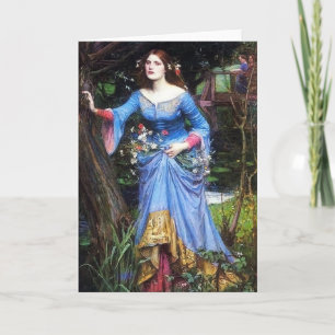 Cartão Waterhouse Ophelia Greeting Card
