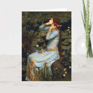 Cartão Waterhouse Ophelia Greeting Card