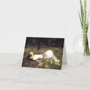 Cartão Waterhouse Ophelia Note Card