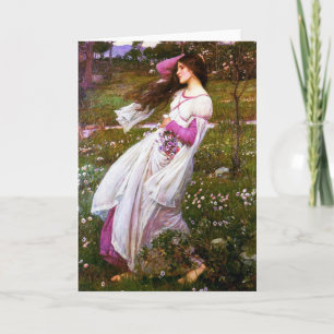 Cartão Waterhouse Windflowers Greeting Card