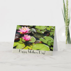 Cartão Waterlily Turtle Mothers Day Card