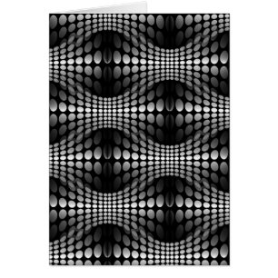 Cartão Waves Pontas Papel de parede preto e branco