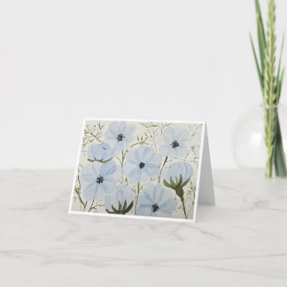 Cartão Waving Blue Flowers Greeting Card