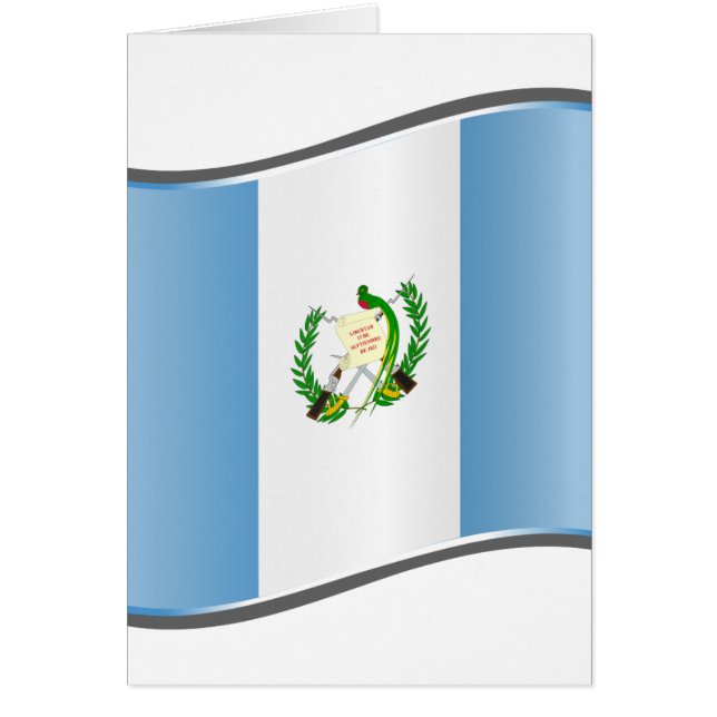 Cartão Wavy Guatemala Flag (Frente)