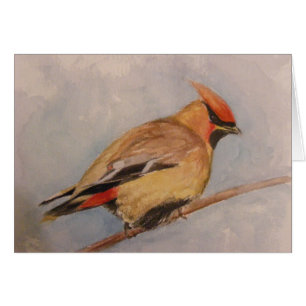 Cartão Waxwing de cedro