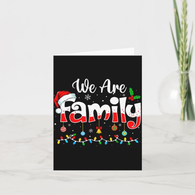 Cartão We Are Family 2025 Christmas Pajama Funny Matching (Frente)