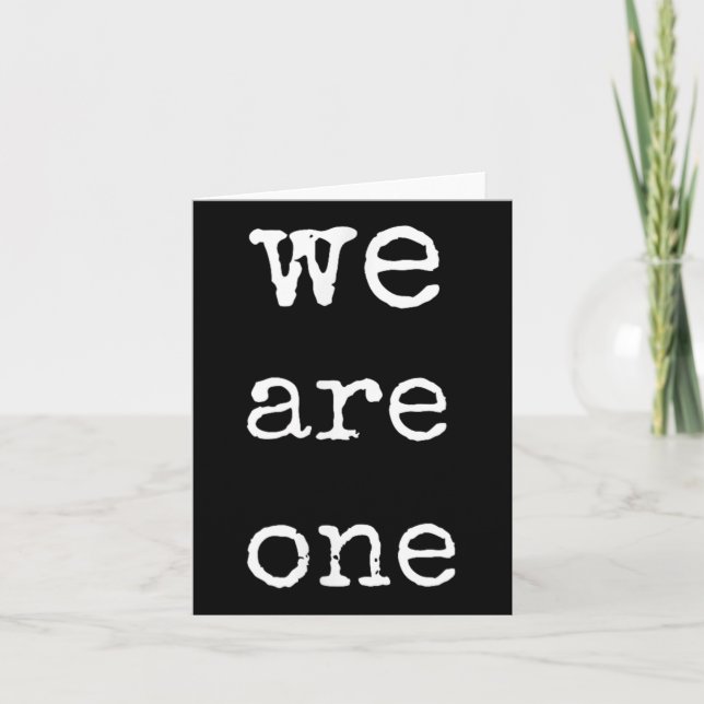 Cartão We Are One Men Graphic Insre Tee Sitive Message  (Frente)