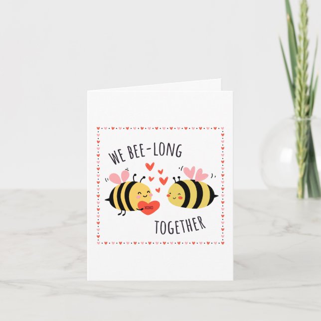 Cartão We Bee-long Together Greeting Card (Frente)