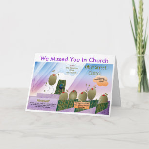 Cartão We Missed You In Church Card