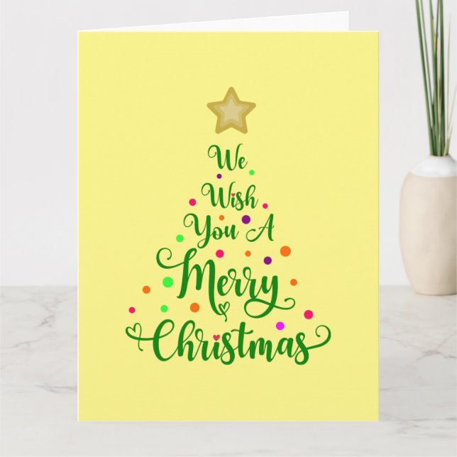 Cartão We wish you a merry Christmas (Frente)