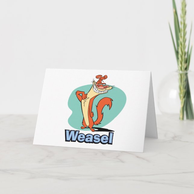 Cartão Weasel Proud Character Graphic (Frente)