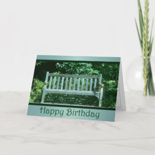 Cartão Weathered Park Bench Birthday Card
