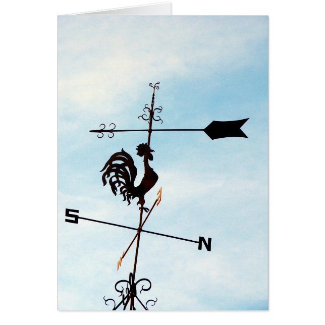 Cartão Weathervain de Arte Metálica (Frente)
