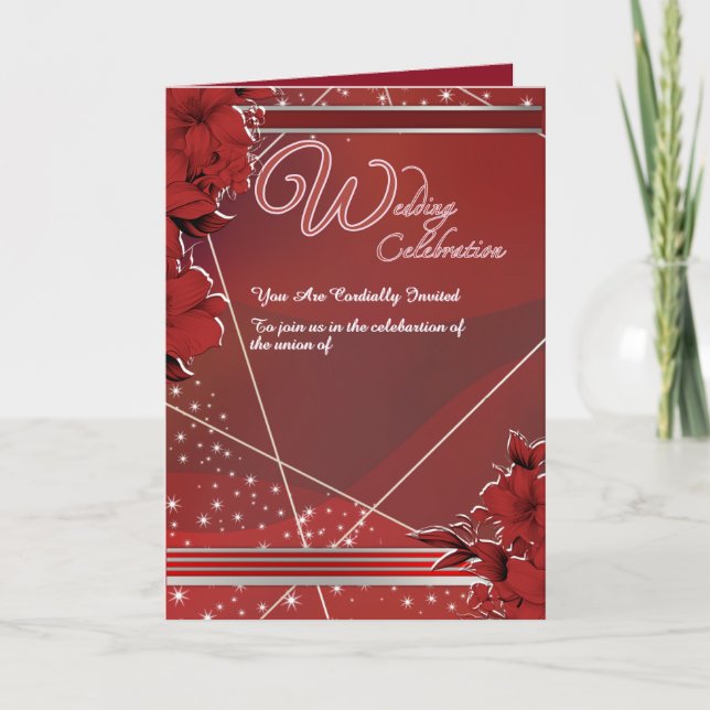 Cartão Wedding Celebration Invitation (Frente)