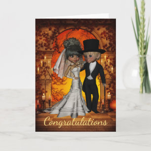 Cartão Wedding Congratulations for  Halloween Wedding