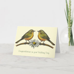 Cartão Wedding Congratulations: Two Birds, Daisy: Art
