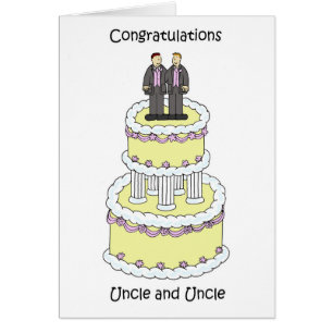 Cartão Wedding Congratulations Uncle and Uncle