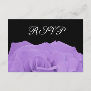 Cartão Wedding cor-de-rosa e preto da lavanda de