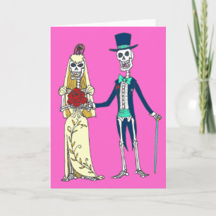 Cartão Wedding Day of the Dead Greeting Card