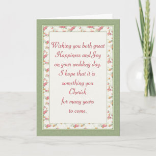 Cartão Wedding Floral Marble