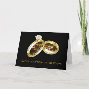 Cartão Wedding In Fabulous Las Vegas "RINGS" Card
