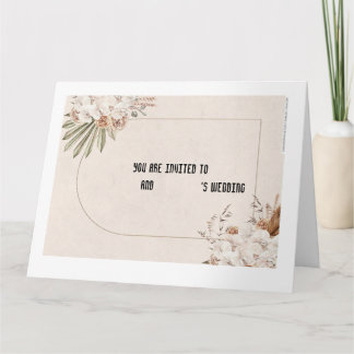 Cartão Wedding invitation card