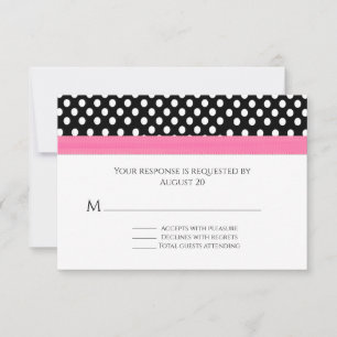 Cartão Wedding lunático das bolinhas RSVP