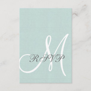 Cartão Wedding rústico de linho verde da hortelã