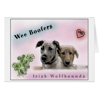 Cartão Wee Boofers - Wolfhounds da Irlanda