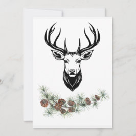 Cartão  „Weihnachtskarte mit Hirsch - Winterzauber“