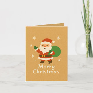 Cartão Weihnachtskarte mit Santa Claus Merry Christmas