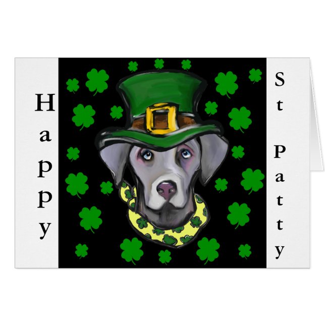 Cartão Weimarana ST Patty (Frente Horizontal)