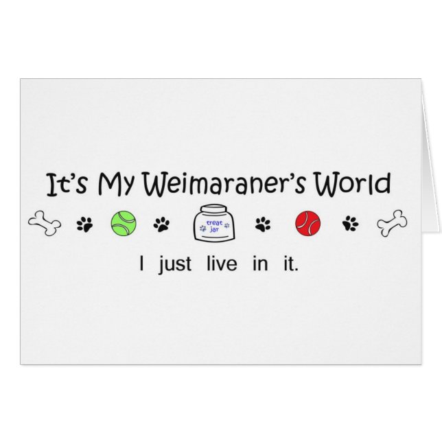 Cartão Weimaraner (Frente Horizontal)