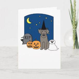 Cartão Weimaraner Halloween