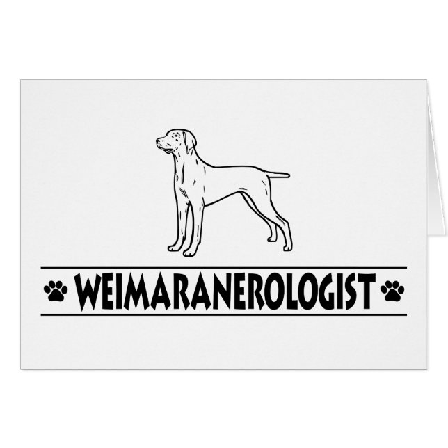 Cartão Weimaraner Humorístico (Frente horizontal)