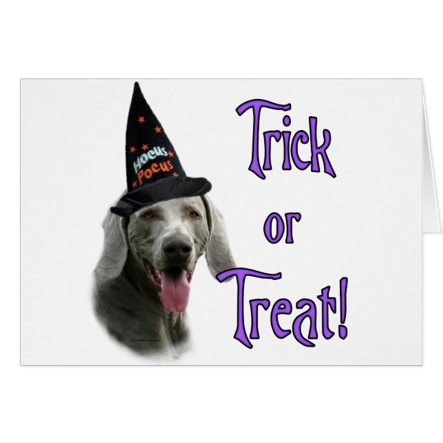 Cartão Weimaraner Trick (Frente Horizontal)