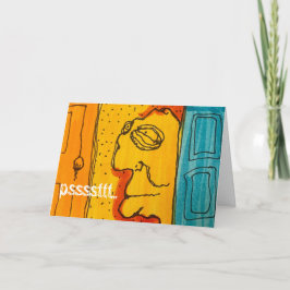 Cartão Weird Strange Cartoon Guy Happy Birthday Card