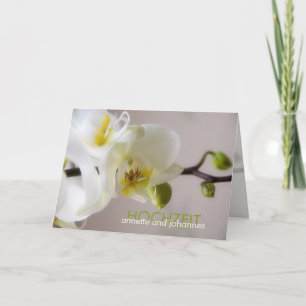 Cartão Weiße Orchidee Hochzeits-Einladung