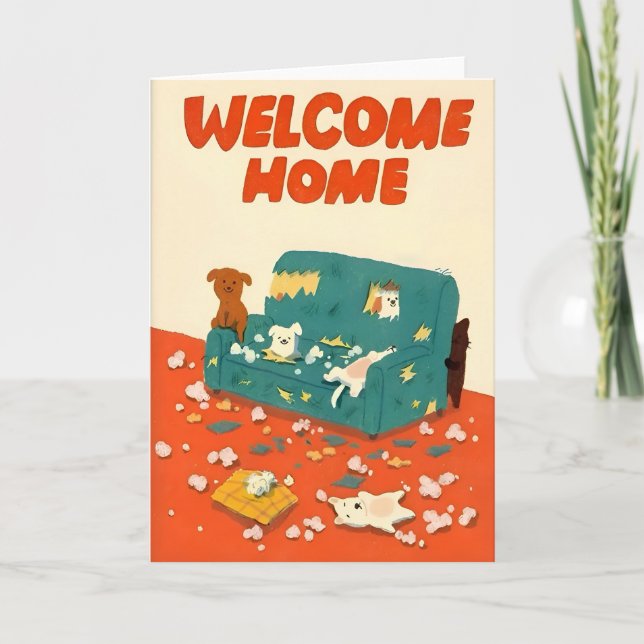 Cartão Welcome Home Illustration (Frente)