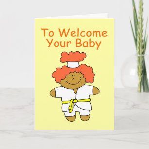 Cartão Welcome Martial Arts Baby Shower Greeting Card